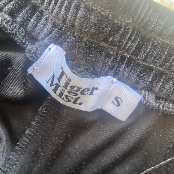 Tiger Mist Revolve Jaden Black Velour Jogger Pants - Picture 6 of 7